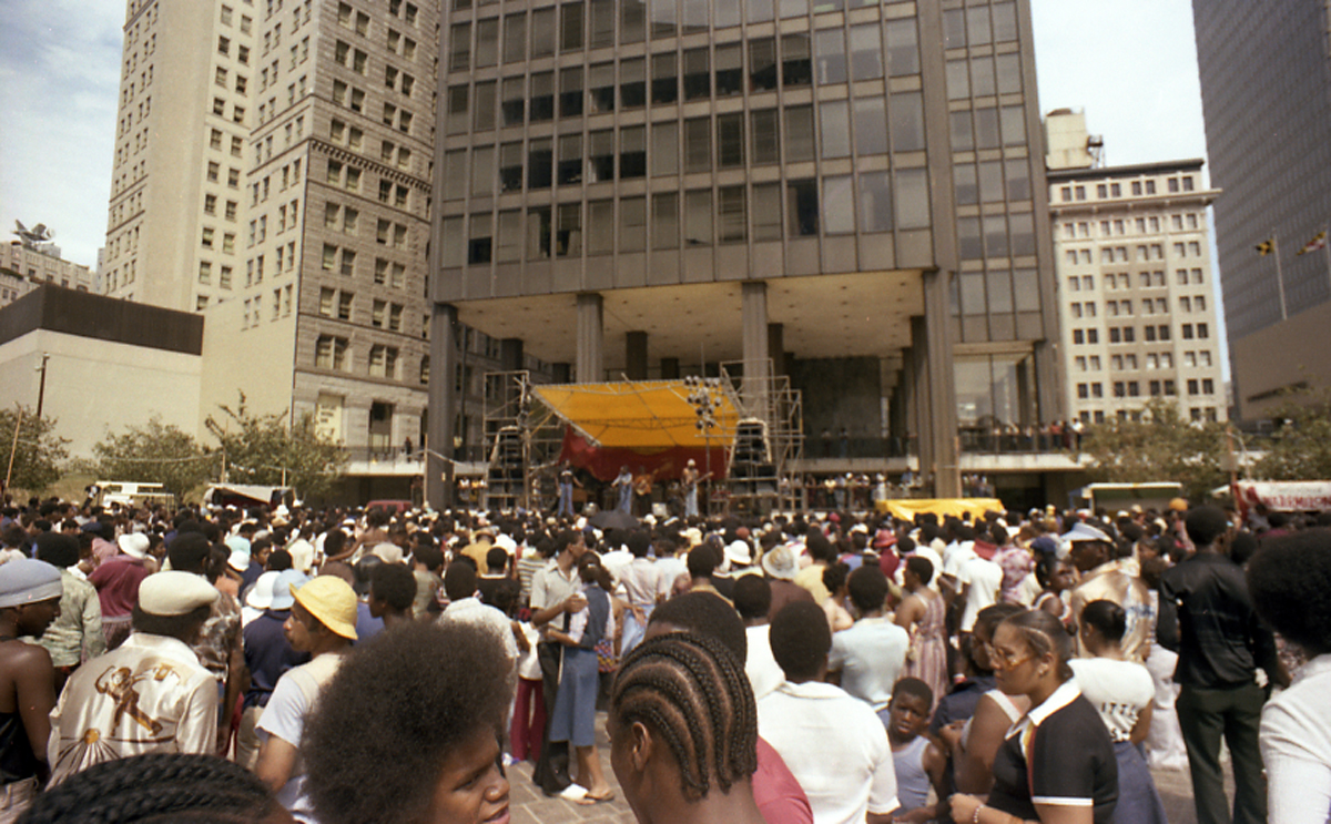 Charles Plaza during the first Afro-American (AFRAM) Exposition, August 7-8, 1976